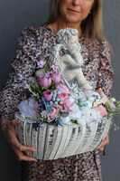 Angelo Relania, kompozycja nagrobna z aniołem