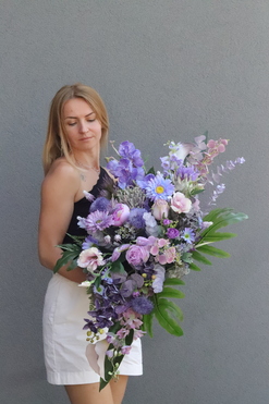 Violet Dori Volcan 3, nowoczesna kompozycja nagrobna, wym.37x105x45cm 