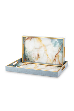 Marbella, melaminowa taca ze wzorem, kpl.2szt