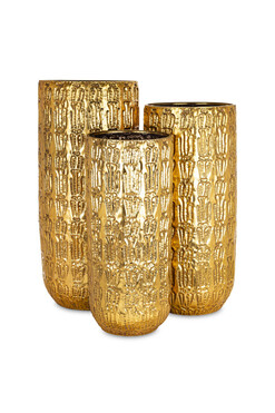 komplet 3 - ech metalowych osłonek, Goldeneo, E, wym.102/91/81cm