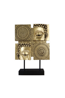 Mandala Budda, złota figurka dekoracyjna, wys.34cm