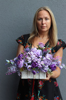 Lilania Fiolet, dekoracja nagrobna w skrzynce