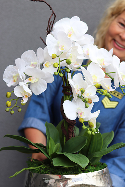 Hotels Deluxe, gumowy storczyk w srebrnej misie