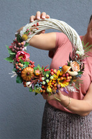 Delona, wianek jesienny z dynią, śr.34cm