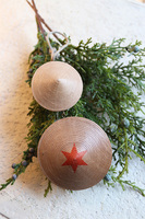 Modern Wood House B, drewniane zawieszki na choinkę ze wzorem