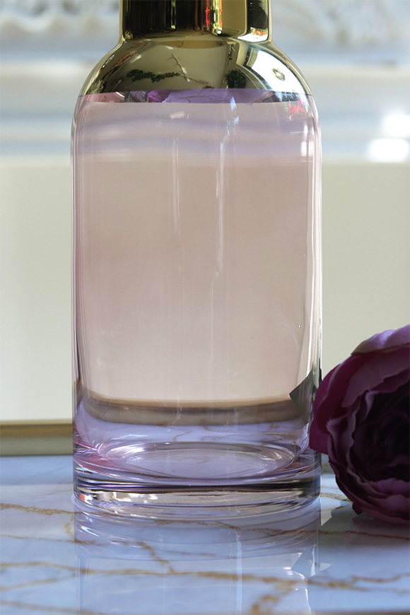 Rosa Del Rey B, różowy szklany wazon