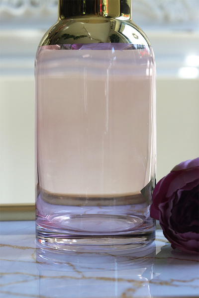 Rosa Del Rey B, różowy szklany wazon