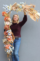 Boho Blue, girlanda ze sztucznych roślin, dł.280cm