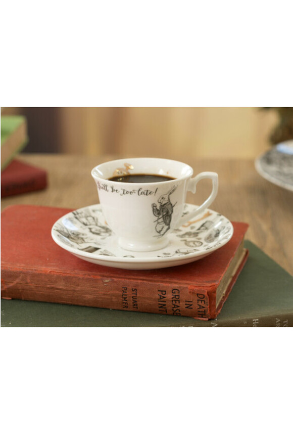Alice in Wonderland, filiżanka do espresso ze spodkiem