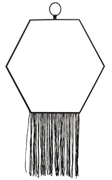 Hexagon A, lustro w czarnej ramie, wym.47x30cm 