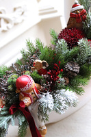 Pierniczkowo Laos, stroik świąteczny z piernikowym ludkiem