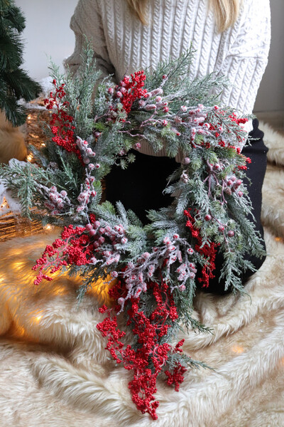 Redite Luxury, zimowy wianek na drzwi