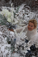 Moko Winter, elegancki zimowy bukiet, średni rozmiar L, dł.76cm