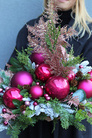 Magenta Xmas, komplet dekoracji nagrobnych	