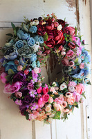 Caryca Katarzyna Dreamiosa, bogaty wianek na drzwi, śr.64cm   