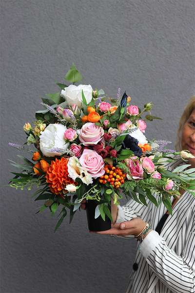 Jesienne Barwy 2, bukiet nagrobny do flakonu