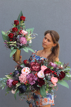 England Isoldia, komplet dekoracji nagrobnych, bukiet +kompozycja