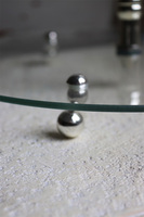 jednopiętrowa patera z posrebrzaną rączką, Pani Walewska, wym.37x30cm