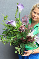 Fioletana, bukiet nagrobny we wkładzie