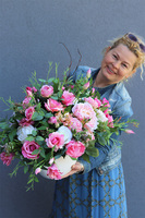 elegancka kompozycja, Abellania, wym.39x50cm