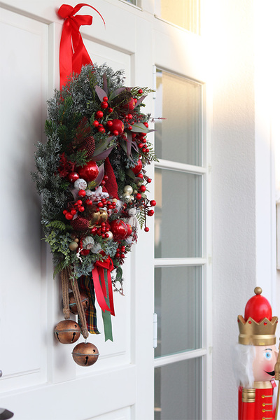 Skrzaty u Kasi, dekoracyjny wianek świąteczny, śr.55cm