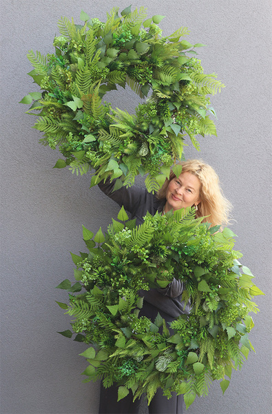 Zieleń w Domu 2, zielony wianek dekoracyjny