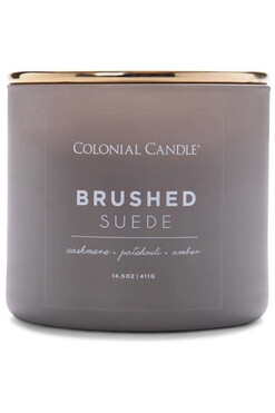 Brushed Suede, sojowa świeca zapachowa, Pop of Color, 411g