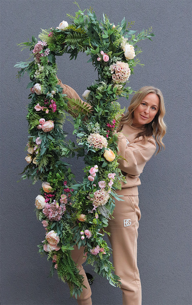 Romantica, stylowa girlanda ze sztucznych kwiatów