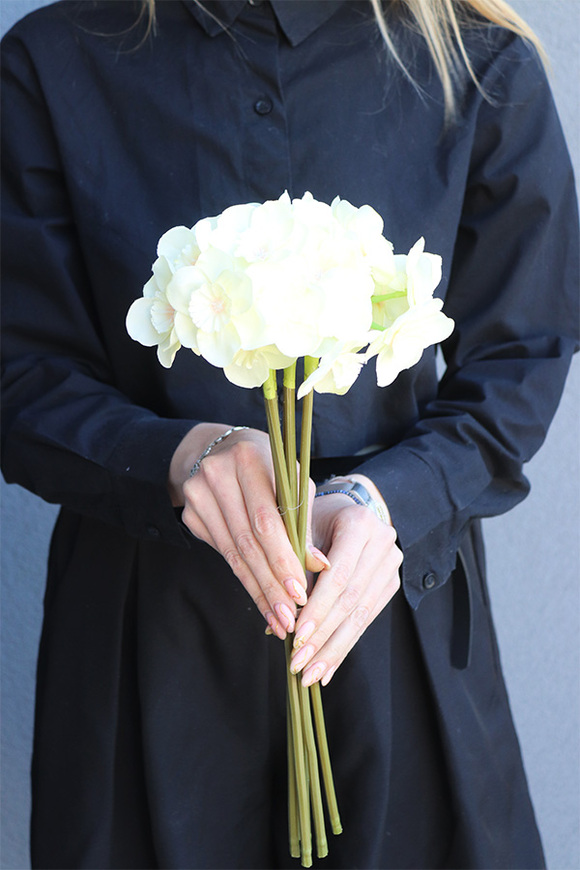 bukiet Narcyzów, wysokiej jakości sztuczne kwiaty, 6szt. dł. 40cm