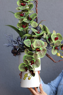 OD RĘKI Neddre Green, wysokiej jakości sztuczny storczyk, wym.59cm