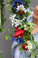 Mazowsze w Ogrodzie komplet dekoracji girlanda i wianek