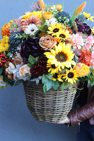 Fancy Autumn Mood, jesienna kompozycja w koszu