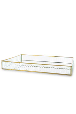 Mirage A, złota taca lustrzana, wym.4.5x35x25cm