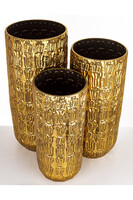 komplet 3 - ech metalowych osłonek, Goldeneo, E, wym.102/91/81cm