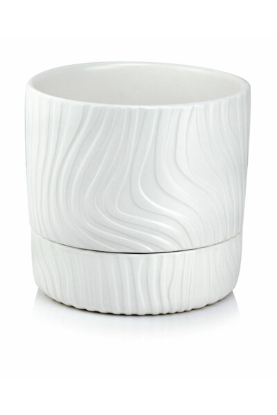 Vintage Mare, ceramiczna doniczka z podstawką