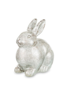 Bunny Silver, wielkanocna figurka zając D, wym.23x14x20cm