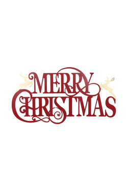 Merry Christmas A, świąteczna dekoracja ścienna szyld, wym.44x79.5cm