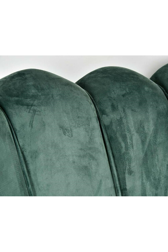 Glamour, sofa w kształcie muszli, zielona