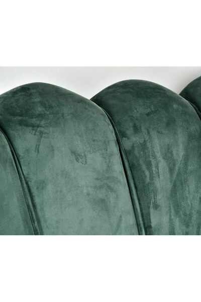 Glamour, sofa w kształcie muszli, zielona