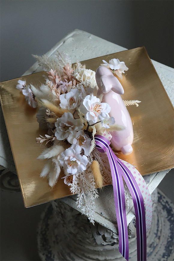 Złotko, stroik wielkanocny z zajączkiem