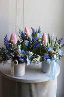 Szafirkowo New, stroik wielkanocny z szafirkami