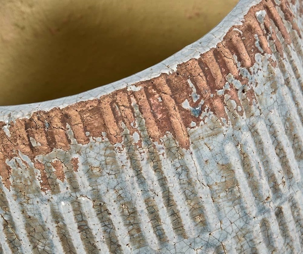 Fiore Blue osłonka prążki a, wym.19.5x19.5x15.5cm