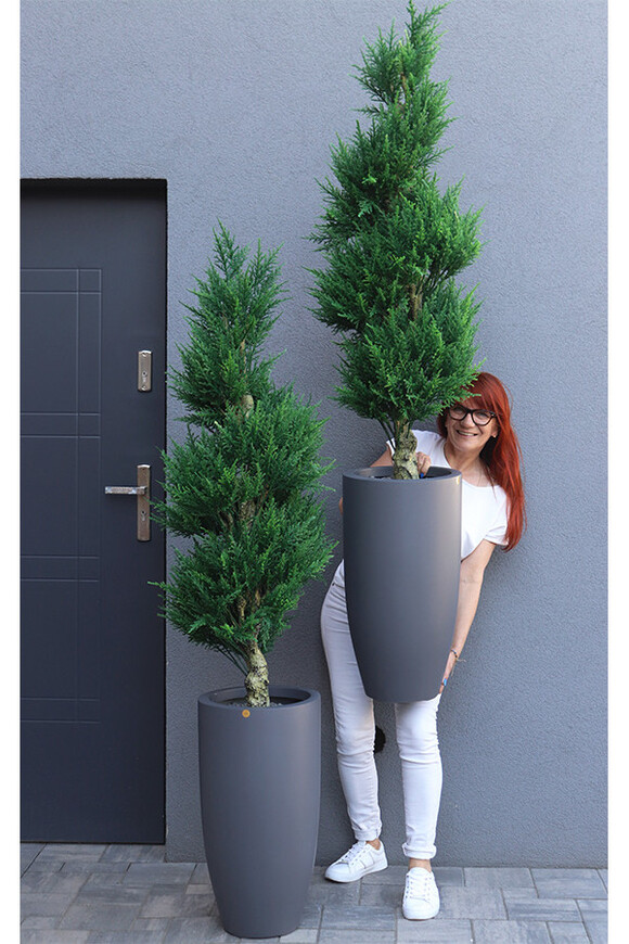 Cyprys Fiberglass, sztuczna roślina w doniczce