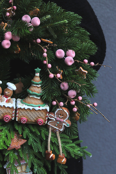 Sielskie Święta, świąteczny wianek z ciuchcią