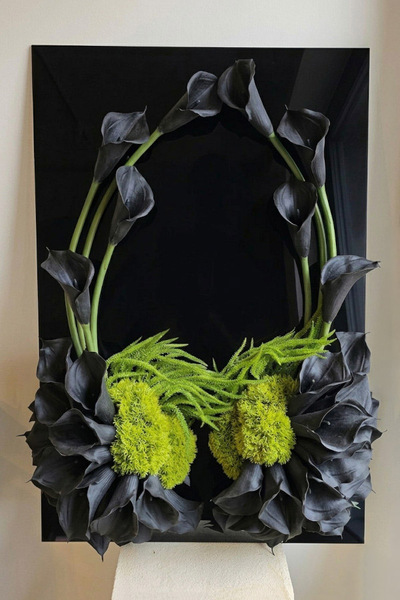 New Design Skrzydła Anioła Black, dekoracja nagrobna na czarnej podstawie