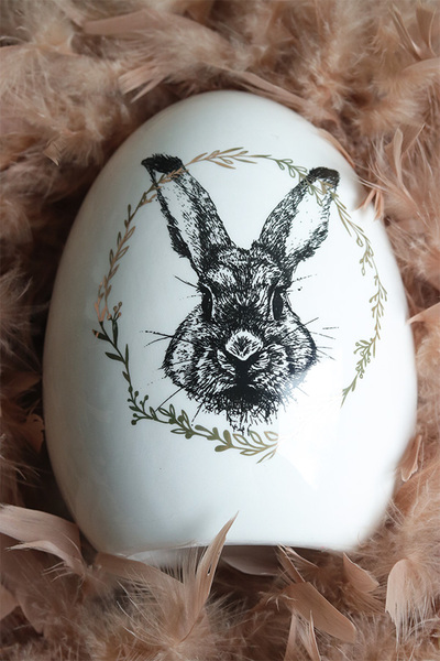 Fluffy & Egg, wielkanocny stroik z piór