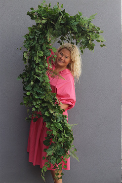 Bluszcz & Paproć 2, zielona girlanda, dł.200cm