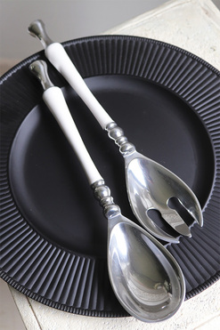 aluminiowe łyżki do sałaty White, dł.31cm