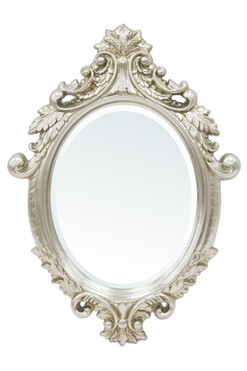 Antoinette E, lustro w srebrnej ramie, wym.84x62cm