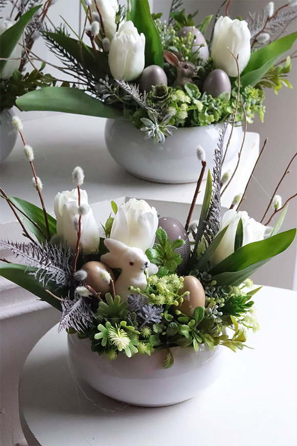 Green Melody, stroik wielkanocny z zajączkiem